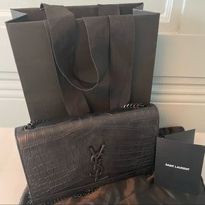 YSL croc handbag